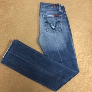 7 for all man kind jeans. Size 25. Medium wash denim.